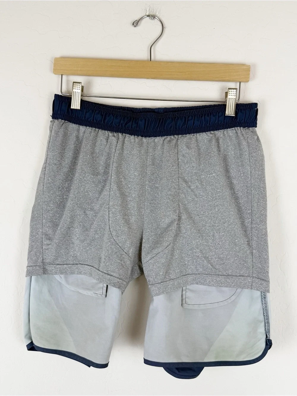 Fair Harbor Men's Swim Trunks Brief Lined Blue Green Colorblock